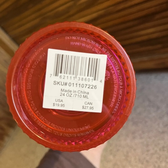 Starbucks Hot Neon Pink Holiday Studded Tumbler 2019 New with Tags NWT - Picture 2 of 3